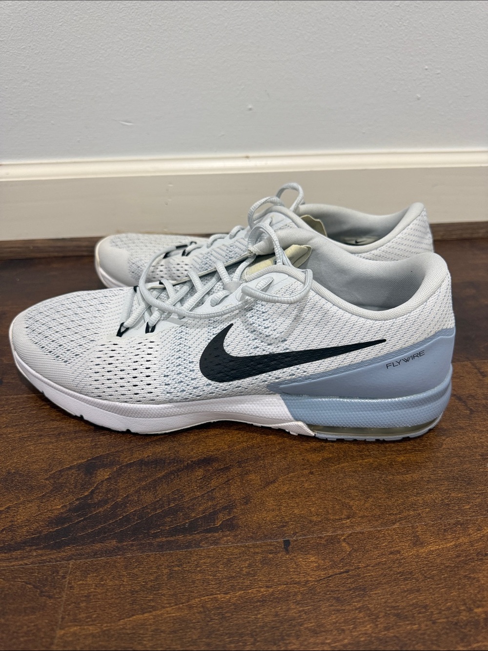 Nike White & Black Flywire Training Sneakers